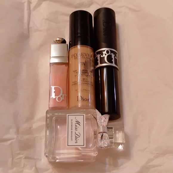 Dior Denim Cosmetic Travel Pouch Bag Case w Mini Makeup - Picture 12 of 16